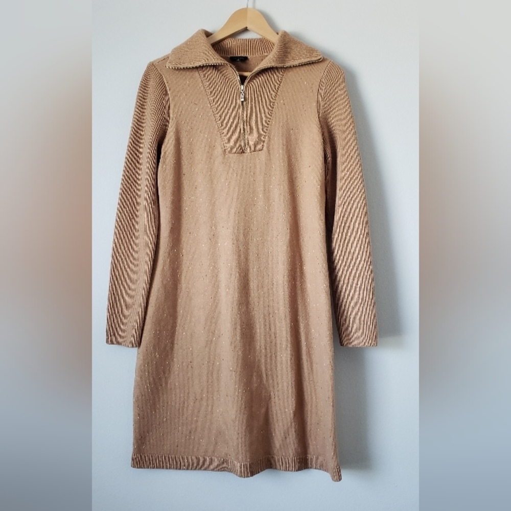 Talbots Tan Knit Dress - Picture 2 of 7